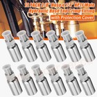 12pack 3 8  Hole X 1 4  Nptf Male Hydraulic Hose End Crimp Fittings Kit W  Cover