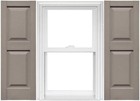 Mid America Raised Panel Vinyl Shutters  1 Pair  - 14 75 X 43 018 Tuxedo Grey