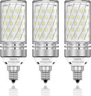3pk E12 Led Light Bulbs 12w Chandelier 100w Equi 1200lm 6000k Daylight