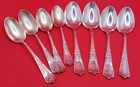 Sterling Silver Lot 8 Aesthetic Gorham Domestic Spoons 110g Scrap Repair Or Use