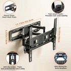 Full Motion Hdtv Tv Wall Mount Bracket 32 36 37 40 42 47 50 52 55 60 65 70 Inch