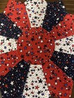 Handmade Quilted 12    Patriotic Stars Rustic Farmhouse Table Topper  New