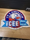 Icee Window Decal Promotional Slushy Polar Bear Since 1965 Wrinkled Unused