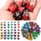 42pcs set Polyhedral Dice  bag Multi Color Rpg 7-die D4-d20 Dungeons And Dragons