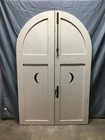 Antique Half Round Moon Shutters Arched Doors 22x68 Screen Divider Vtg 354-26b