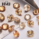 1000pcs 0 8 15mm Round Champagne Cubic Zirconia Aaaaa Loose Cz Stone Gemstone
