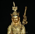 9 6  Old Tibet Buddhism Bronze Gold-plating Guru Padmasambhava Statue Sculpture