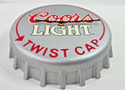 Vintage Coors Light Trist Bottle Cap 14  Plastic Clock