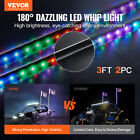 Vevor Led Whip Light 2pcs 3ft Rgb Antenna Light With Flag Remote App Atv Utv Rzr
