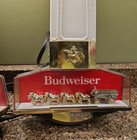 2 Vintage Budweiser Beer Lighted Sign Clydesdale Wall Sconce Light  read Details
