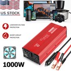 1000w 2000w Car Power Inverter Dc 12v To Ac 110v 2ac Outlets Usb Power Converter