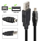 Firewire To Usb Adapter Cable For 4 Pin Ieee 1394-a Devices Only 6ft  Black 