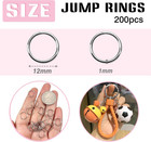 200pcs Stainless Steel Jump Rings 12mm Open Jump Rings Connectors For Keychains