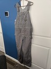 Vtg 40x32 Sears Railroad Pin Striped Conductor Bib Overalls Union Made Usa