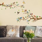 Birds On A Tree Branch Wall Stickers Vinyl Art Removable Decals Mural Home Decor