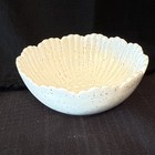 Vintage Mcm Speckled 5    Art Pottery Ceramic Petal Bowl