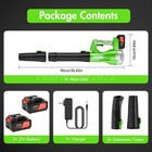 Cordless Leaf Blower 750cfm 200mph   6 Speed Levels Electric W 2 Batteries 4 0ah