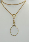 Antique Victorian Gold Filled Pocket Watch Chain 26  Necklace   Quizzing Glass