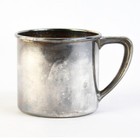 Vintage Community Silver Plated Baby Christening Cup With Handle Engraved Paul