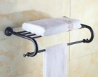 Oil Rubbed Bronze Carved Bathroom Accessories Set Bath Hardware Towel Bar S008