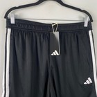 Adidas 3-stripes 7  Shorts Size Large Black White Athletic