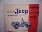 Willy s Jeep 1950 s Era Advertising Dealer Brochure World s Most Useful Vehicle