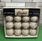 12 Capri Red green Double Dots By Kabriko Golf Balls Japan 1960 s