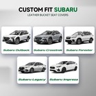 Subaru Front Seat Covers Giant Panda Faux Leather Beige 2-pack