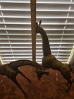 Vintage Mid-century Large Ornate Brass Giraffe Statue- Set-20  Tall - Korea
