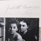 Judith Anderson Signed Card Movie Actresss Rebecca Hitchcock Cat On Hot Tin Roof