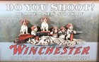 Vintage Rare Winchester  do You Shoot   With 3d Brittany Puppies 17  X 27 