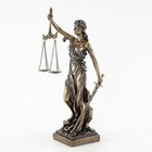 Bronze Finish Lady Justice 12 5 Inch Statue Sculpture - Top Collection