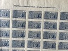 Rare Antique 1898-99 Philippines 40 C De Peso Revenue Stamp Sheet Unused