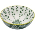 Irish Ceramic Bowls Set Of 2 Celtic Cross And Trellis Shamrock Design Soup Bowls
