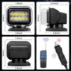 360 50w Led Search Light For Boat Marine 12 V Spot Lightfor Off-road Cars Remote