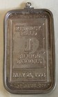 Vtg 1993 Kuparuk Oil Fields 1 Oz  Silver Bar Sealed Pendant Arco Oil Advertising