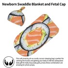 Sushi Newborn Swaddle Blanket Beanie Hat Sets Funny Food Soft Baby Receiving    