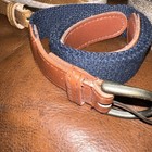 Vintage 80   s Mega Lot Cloth Woven Preppy Thin Belts 5 Total Unisex