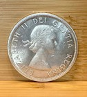 1963 Canadian Silver One Dollar Coin Elizabeth Ii