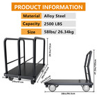 2 In1 Panel Cart  Steel Panel Truck Cart 2500 Lbs Capacity 38x24in Flatbed Cart