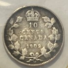 Silver Canadian Coin Lot  One 25 Cents  Three 10 Cents  And One 5 Cents 