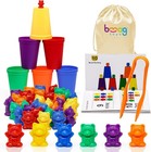 Counting Bears With Matching Sorting Cups  Preschool Learning Toys Color Reco   