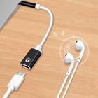 3 5mm Male To Type-c Female Headphone Converter Flat Lap Analog Round To W6u5  