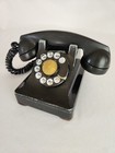 1940s Black Western Electric Bell System Model 302 Rotary Dial Desk Telephone