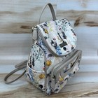 Multi Sac Backpack Floral Pattern Faux Leather Multicolor Adjustable Straps