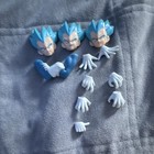 Dragon Ball Vegeta Blue Hair Action Figure W  Alternate Head   Hands  Plastic