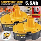 2 Pack 18v 5 5ah Ni-mh Battery For Dewalt Xrp Dc9096 Dc9098 Dc9099 Dw9098