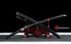 Razor Sharp Japanese Samurai Katana Sword Handmade T10 Clay Tempered Leather