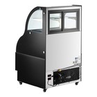 35 3 8  Black Curved Dual Service Refrigerated Air Curtain Merchandiser - 115v