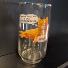 Vintage 1980s 9-lives Morris The Cat Promo Glass 12 Oz        morris On Glass    Ad 